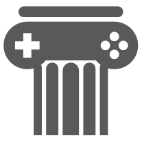 Video game controller & column CC BY MikePanhu https://commons.wikimedia.org/wiki/File:Video_Game_History_Icon_Alternative.svg